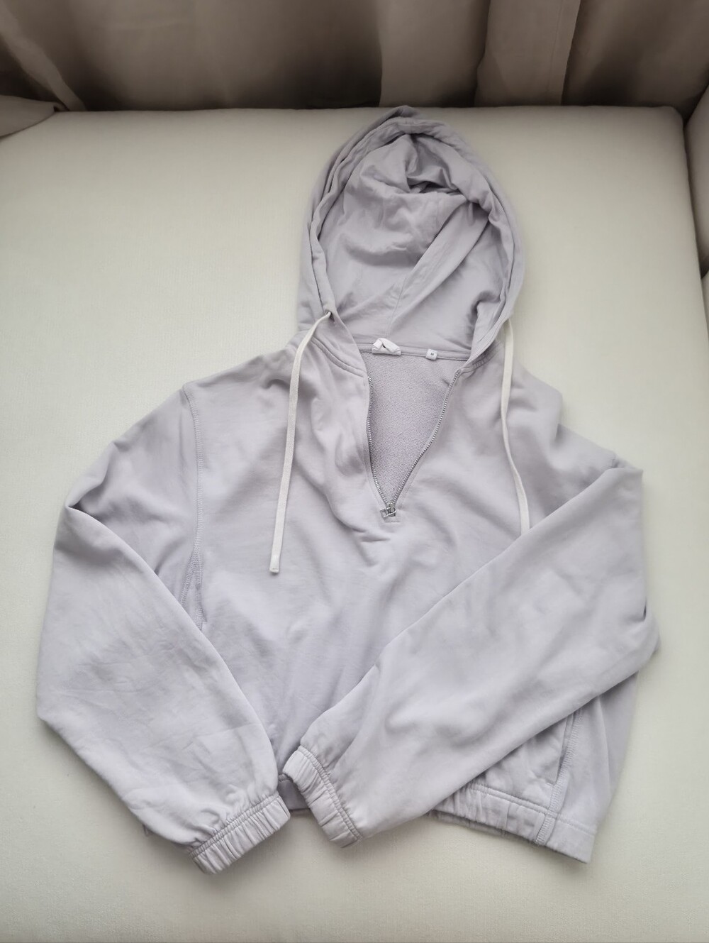 Kotn Light Purple Cropped Hoodie